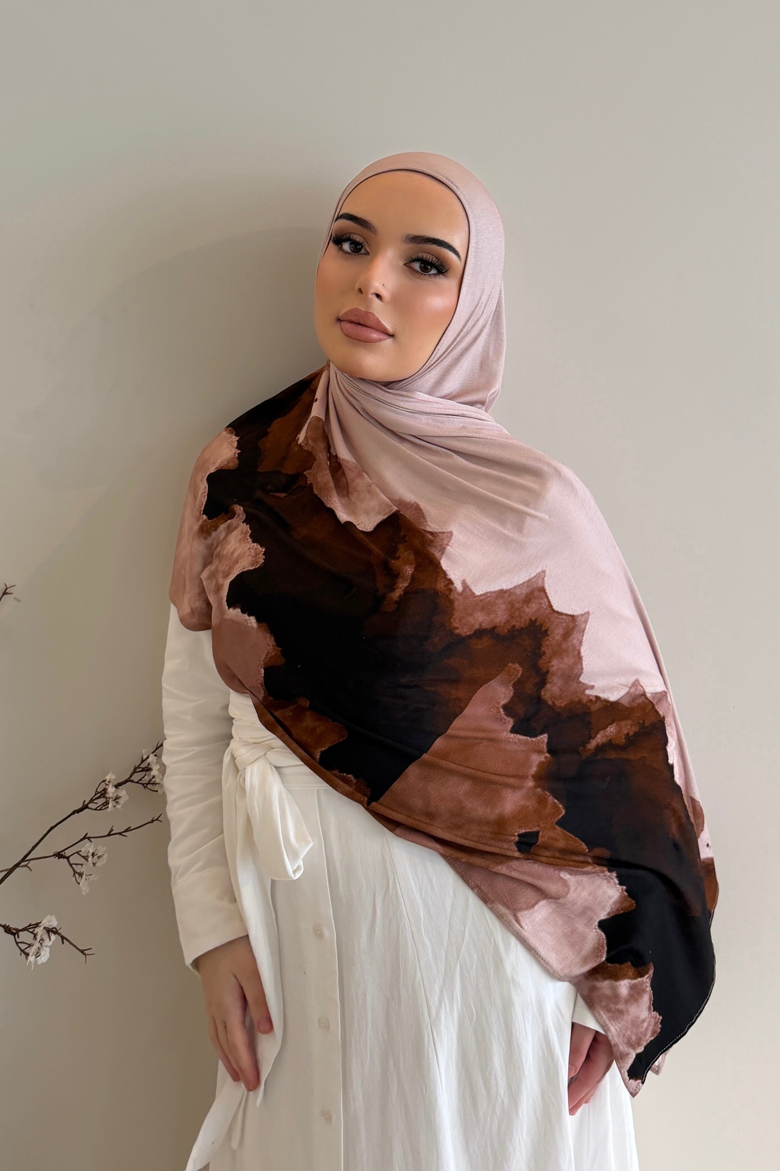 Mocha Ink Ombré - Printed Jersey