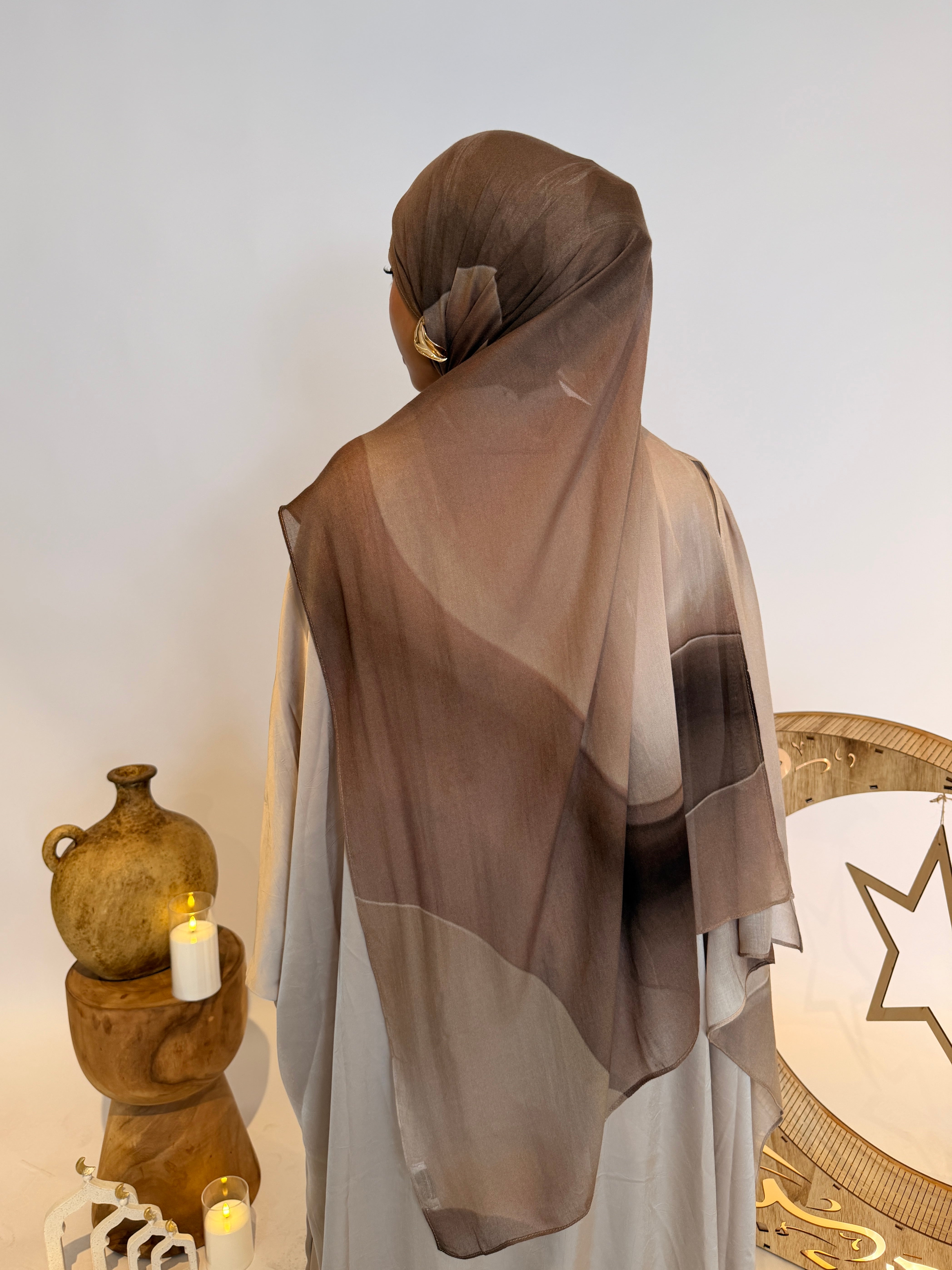 Cocoa Wave - Printed Modal Hijab