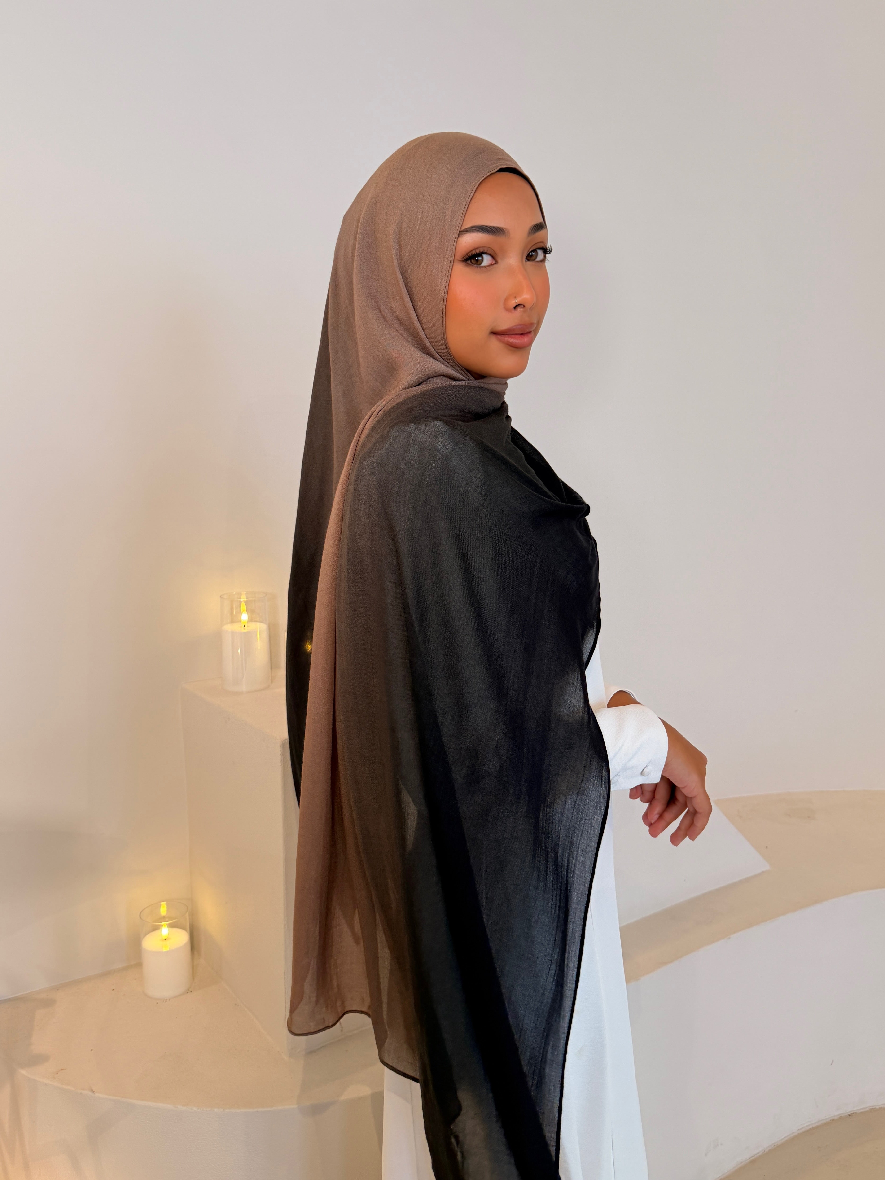 Choco Ombre - Printed Modal Hijab