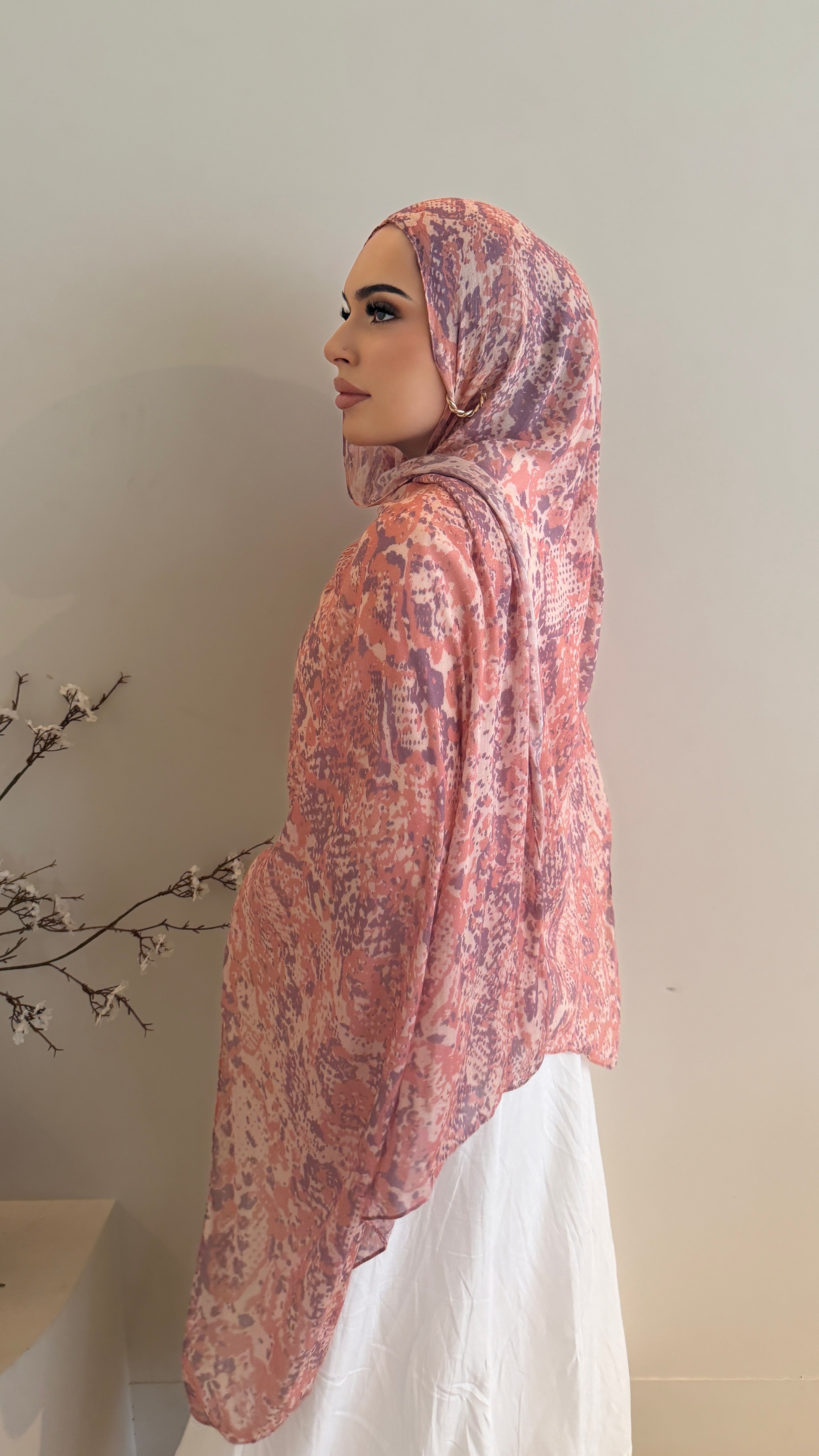 Pink Python - Printed Modal Hijab