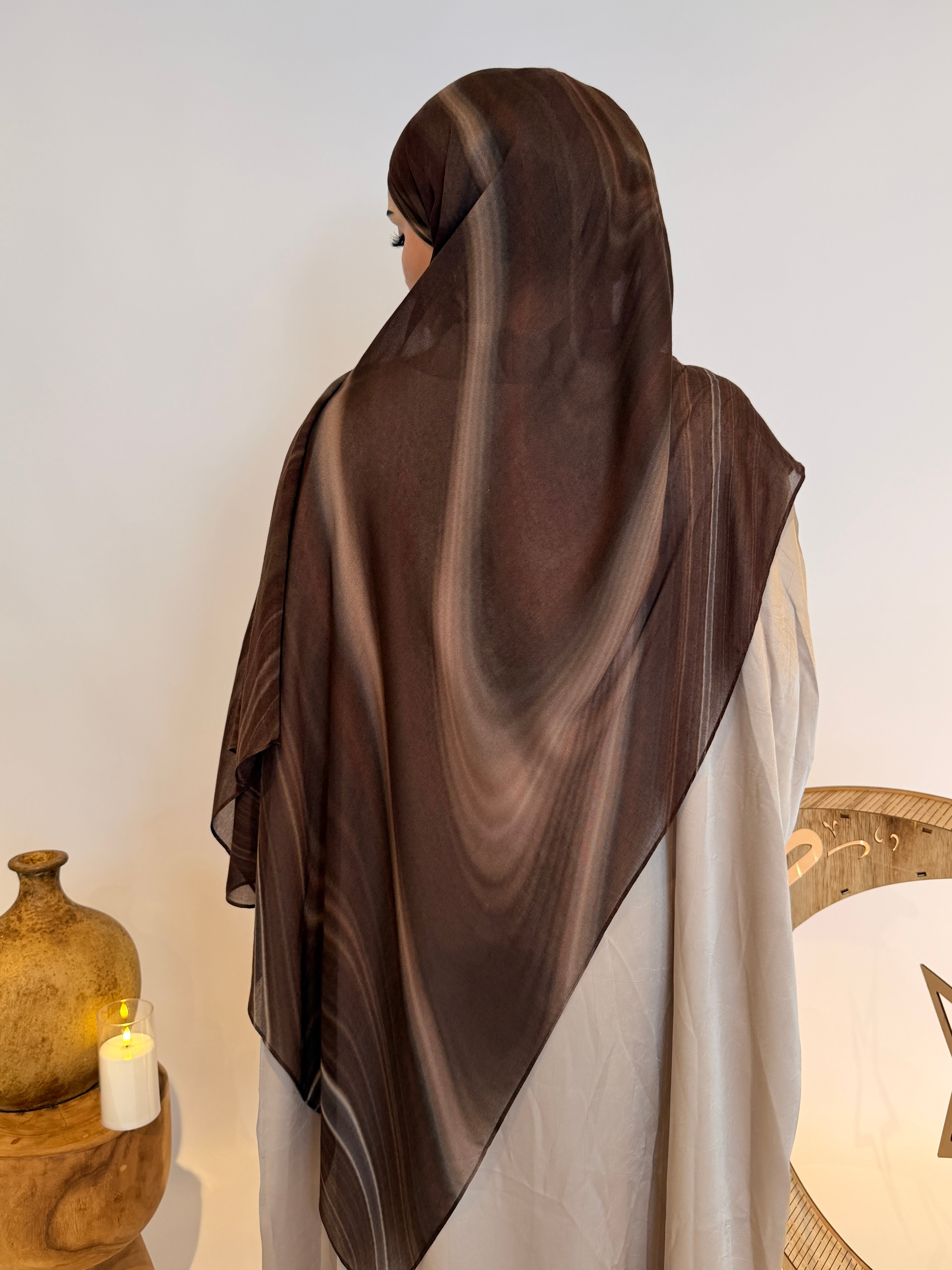 Mocha Swirl - Printed Modal Hijab