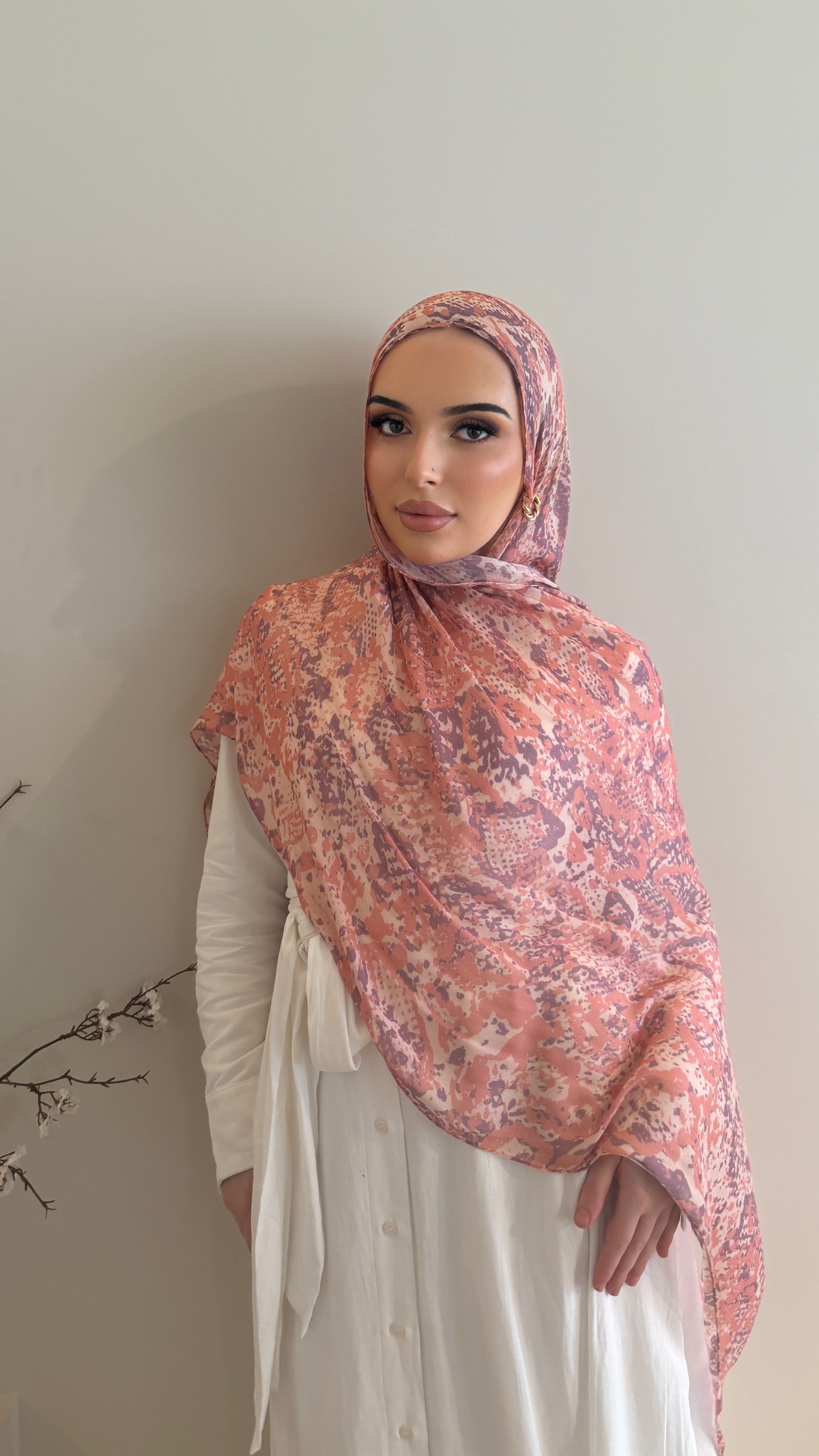 Pink Python - Printed Modal Hijab