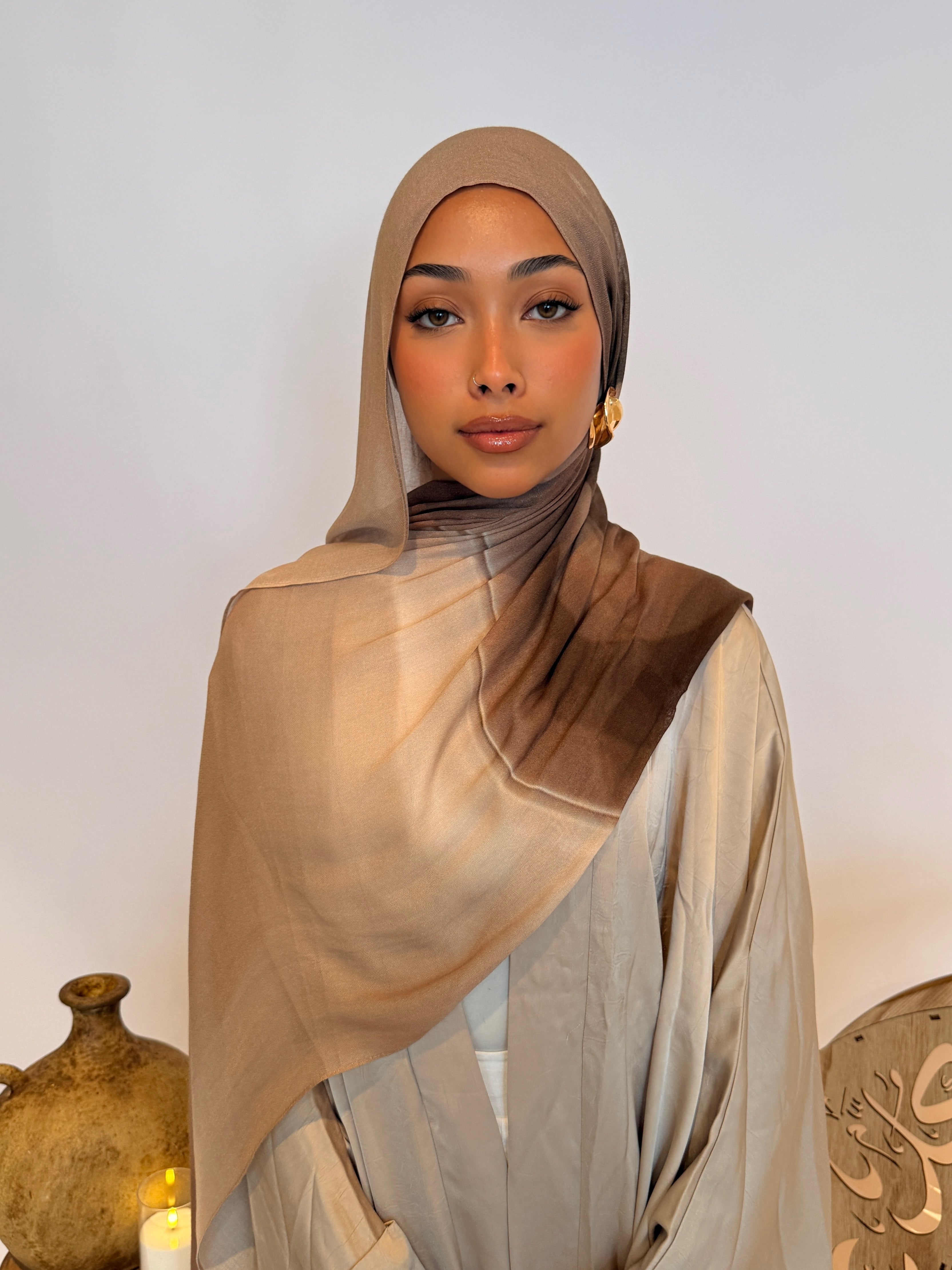 Cocoa Wave - Printed Modal Hijab