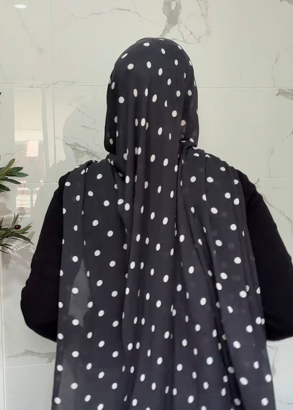 Midnight Polka - Printed Modal Hijab
