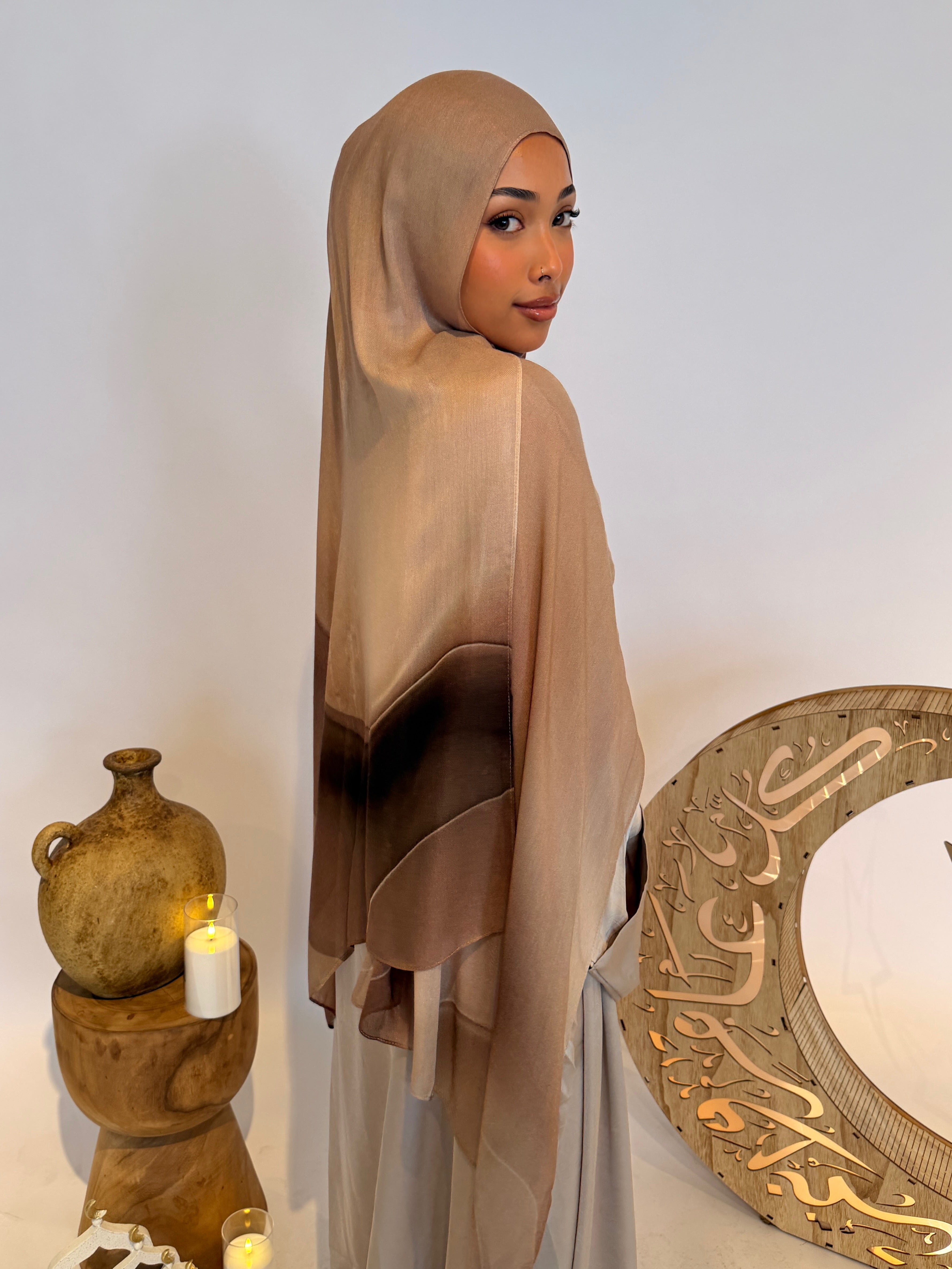 Cocoa Wave - Printed Modal Hijab