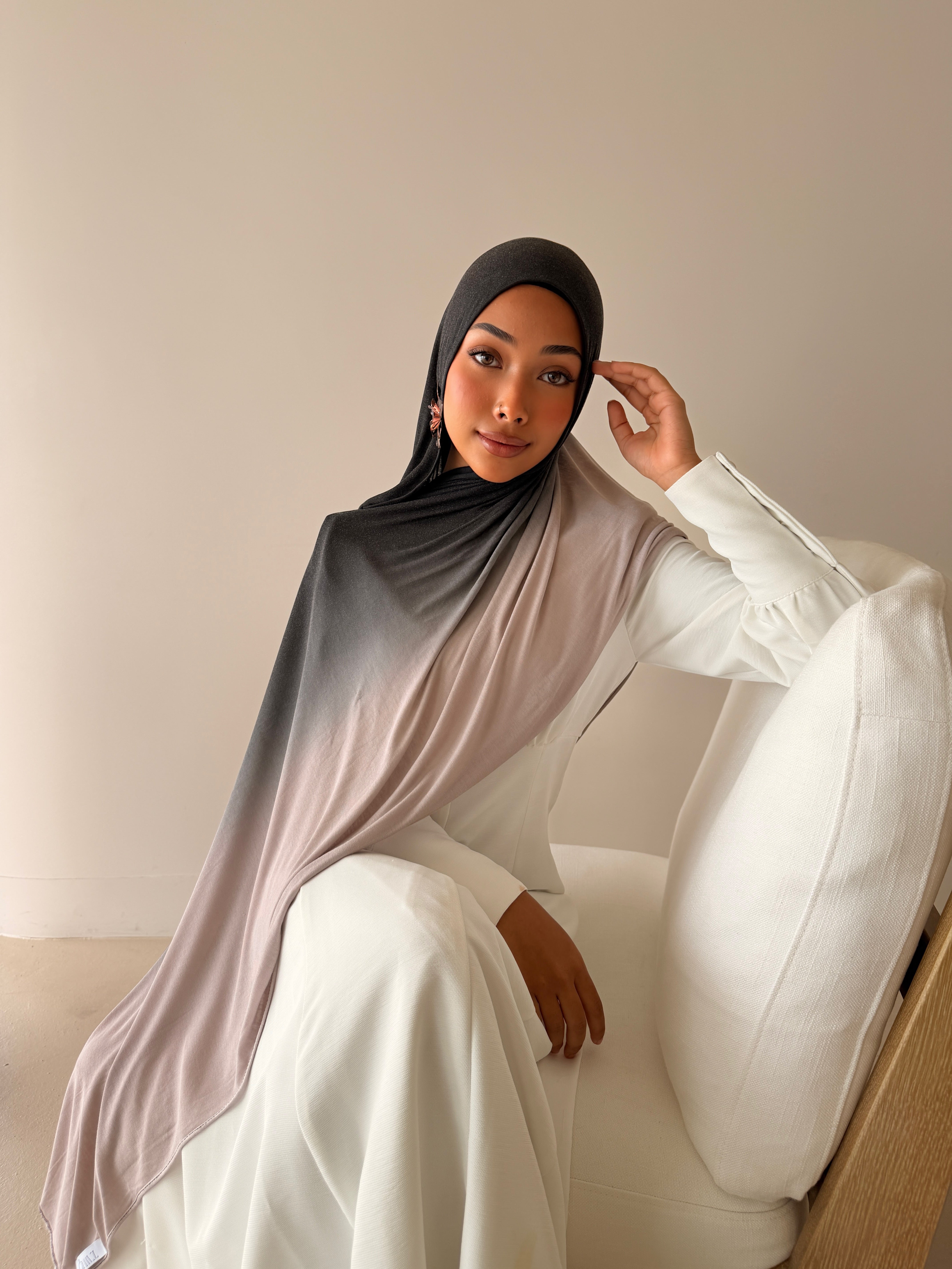 Smoked Pearl Ombré - Printed Jersey