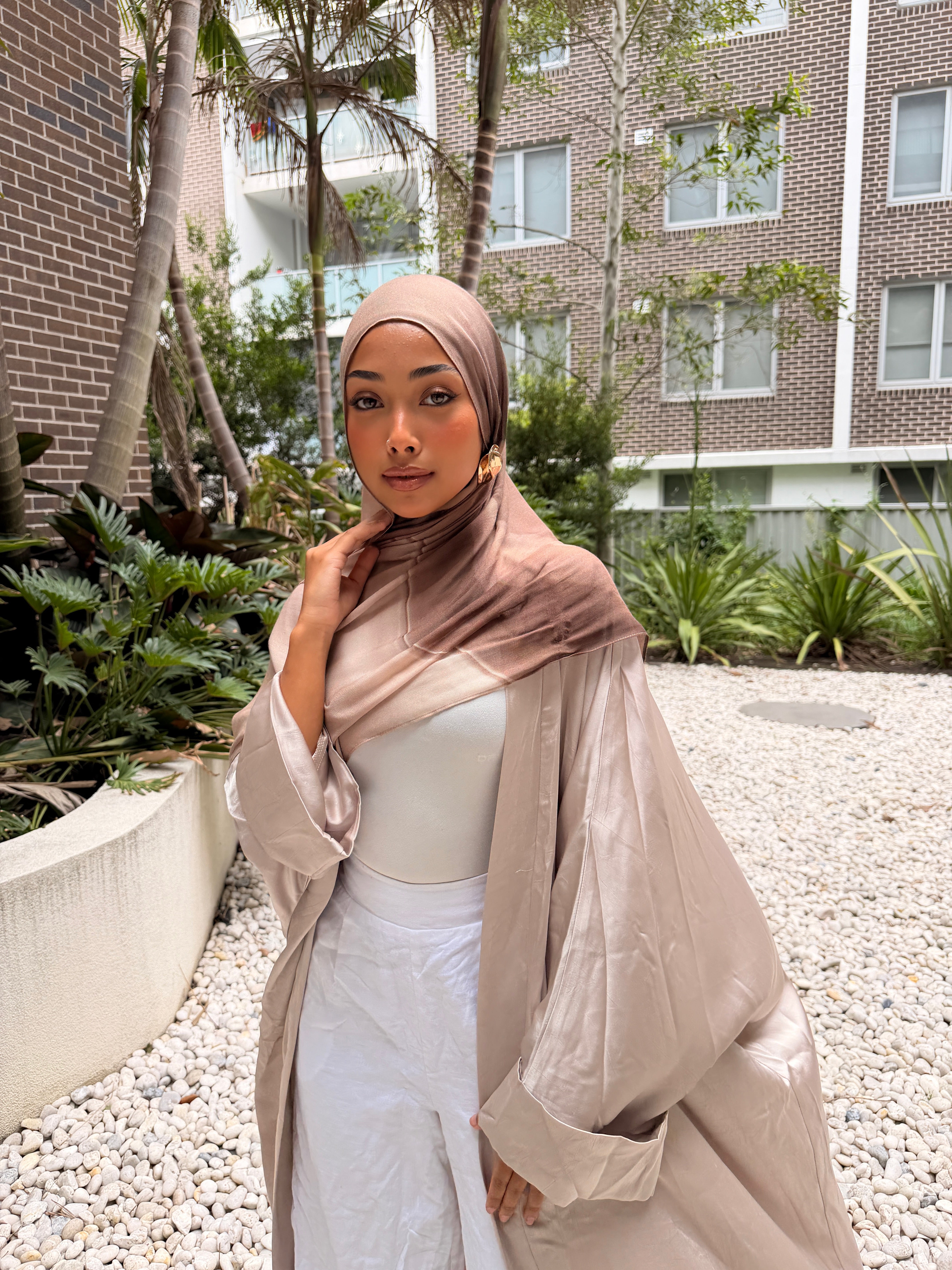Cocoa Wave - Printed Modal Hijab