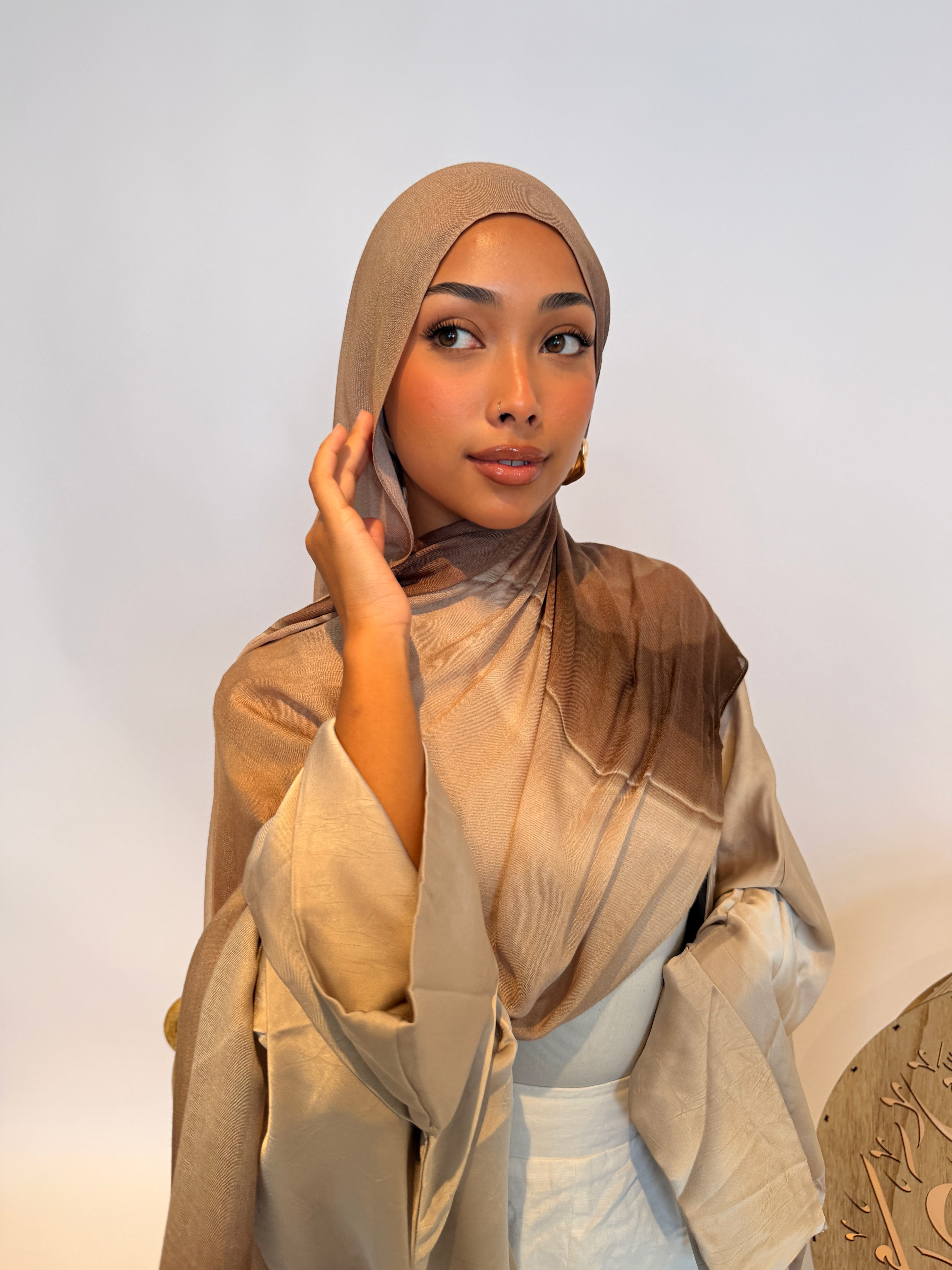 Cocoa Wave - Printed Modal Hijab