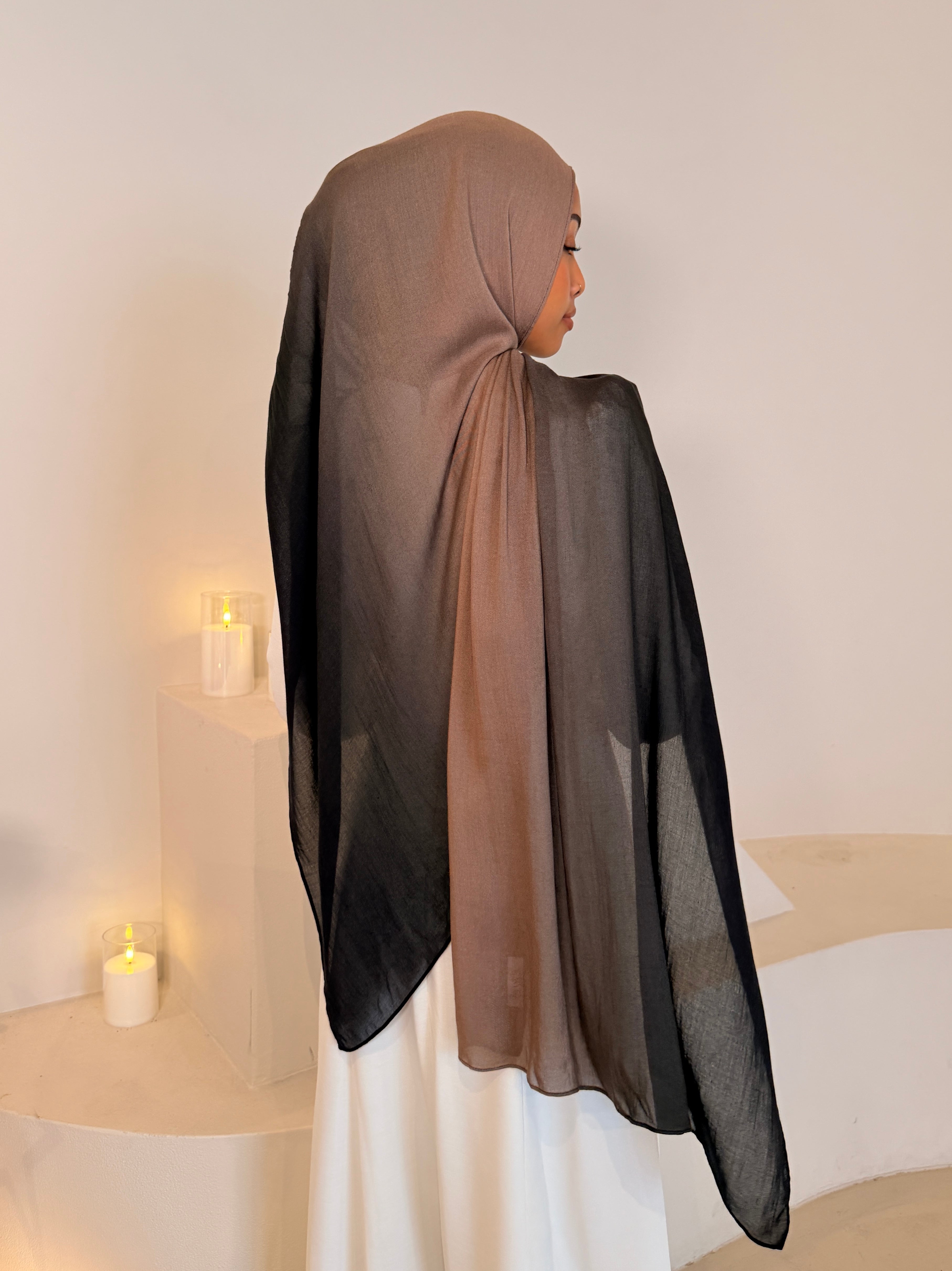 Choco Ombre - Printed Modal Hijab