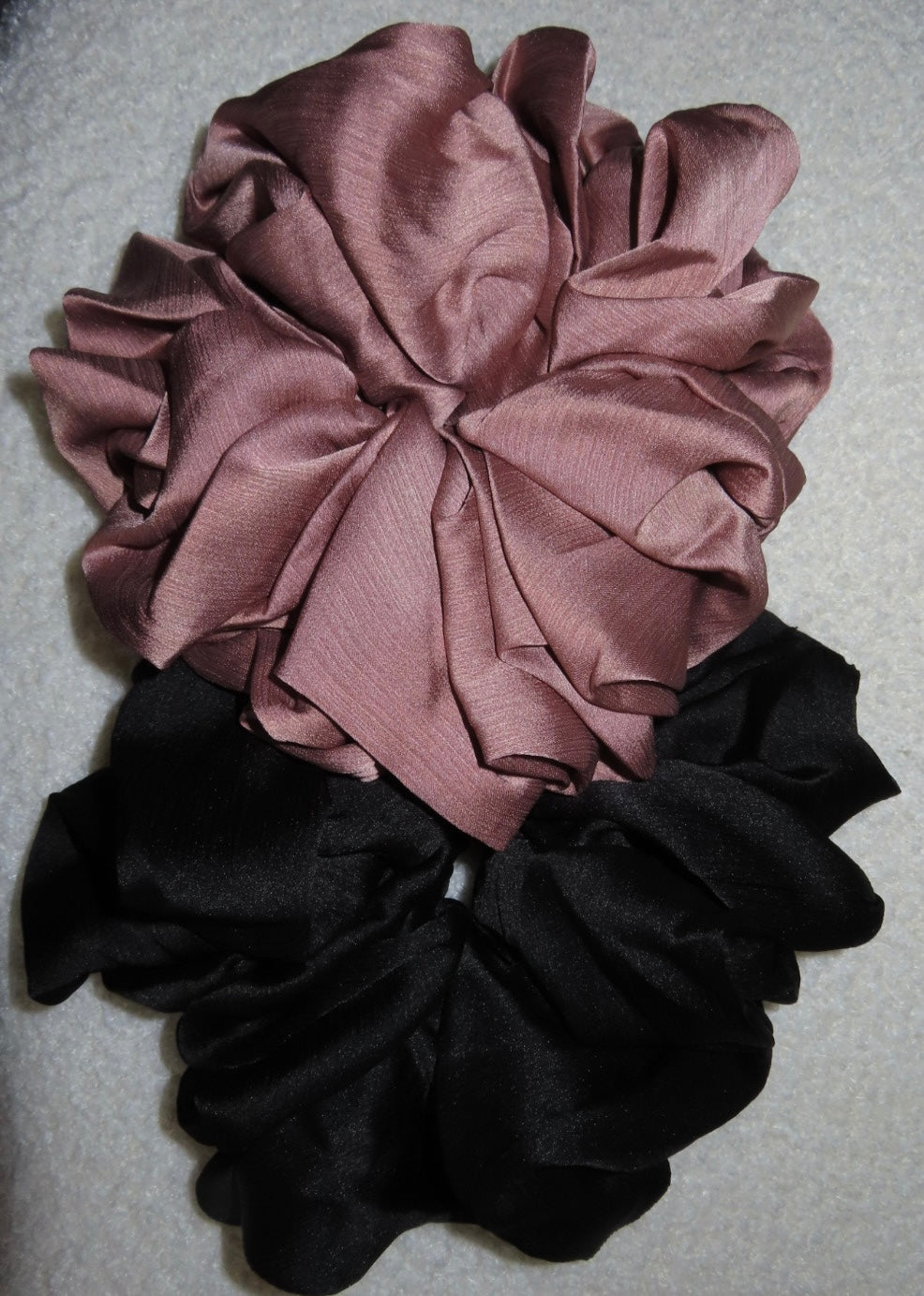 Black Satin scrunchies
