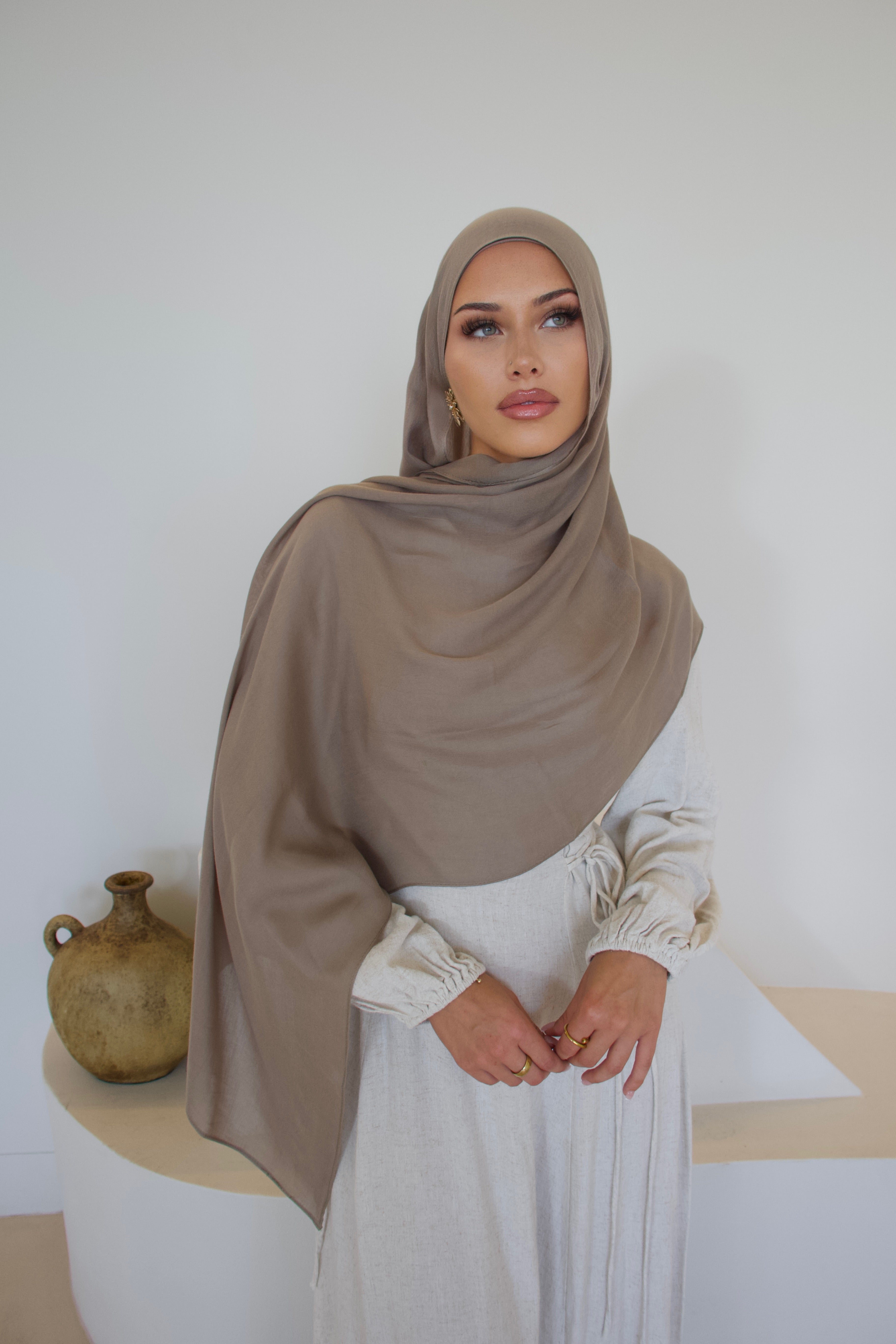 Khaki - Luxe Modal Hijab Set