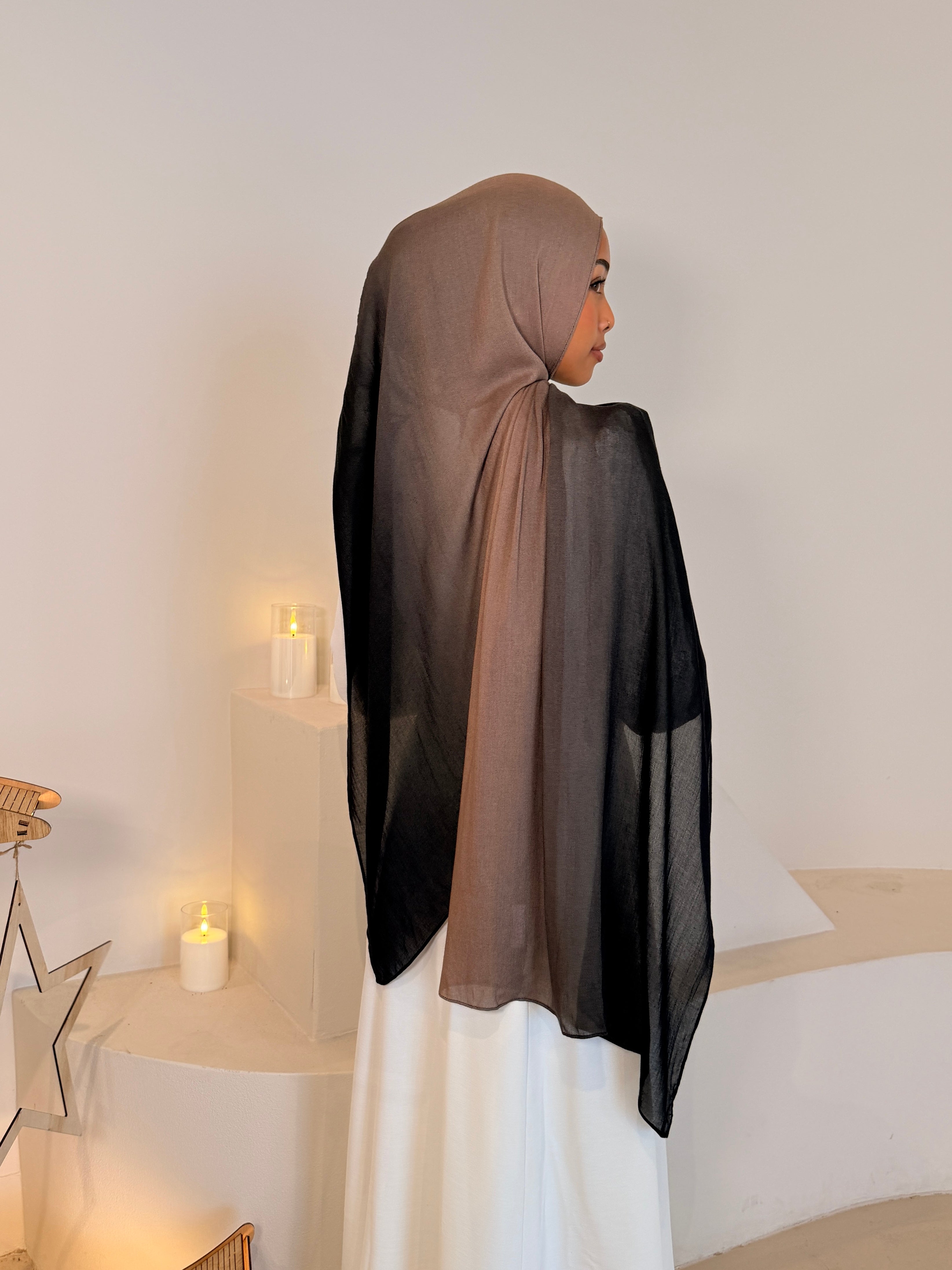 Choco Ombre - Printed Modal Hijab