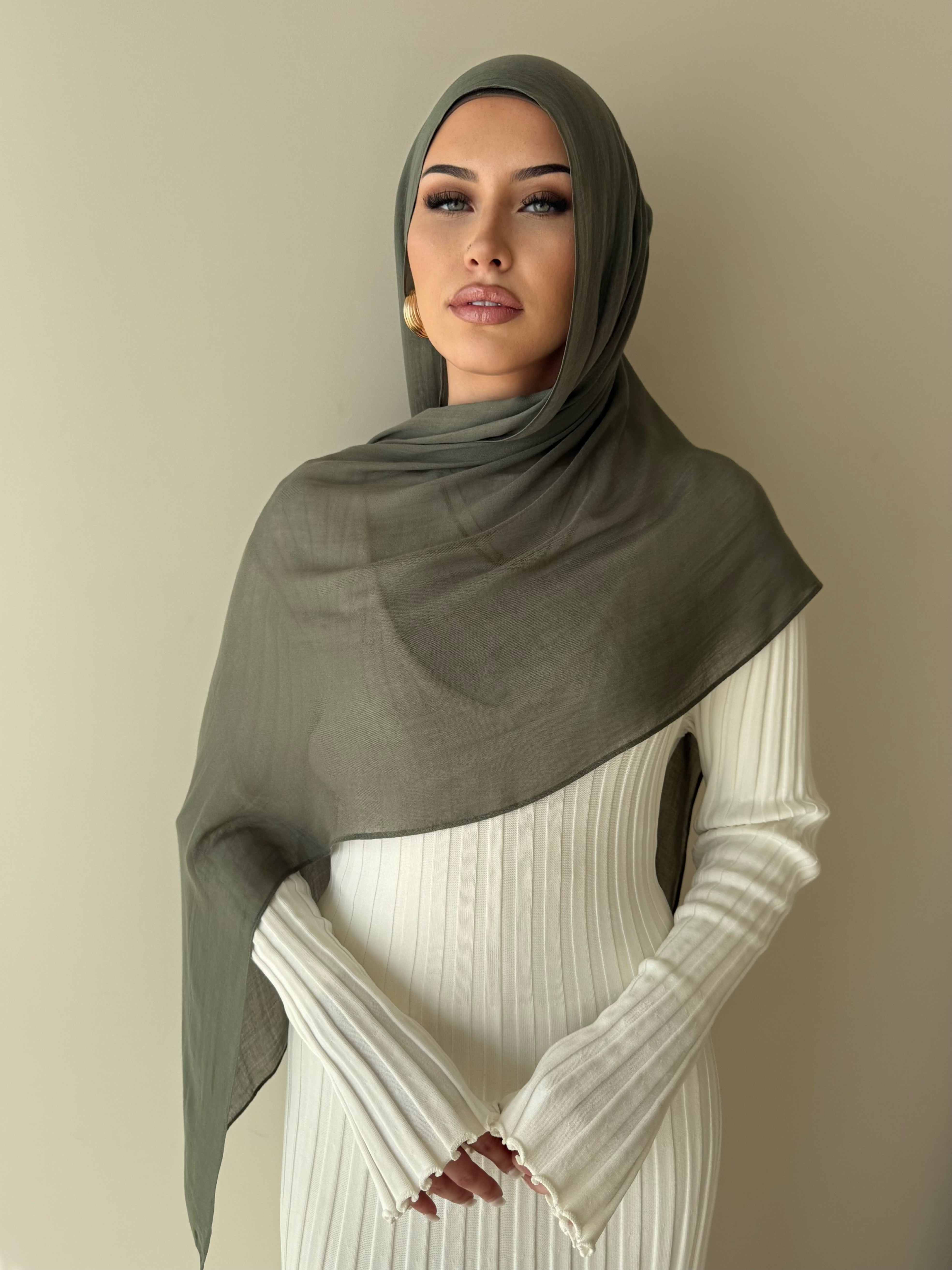 Olive - Modal Hijab Set
