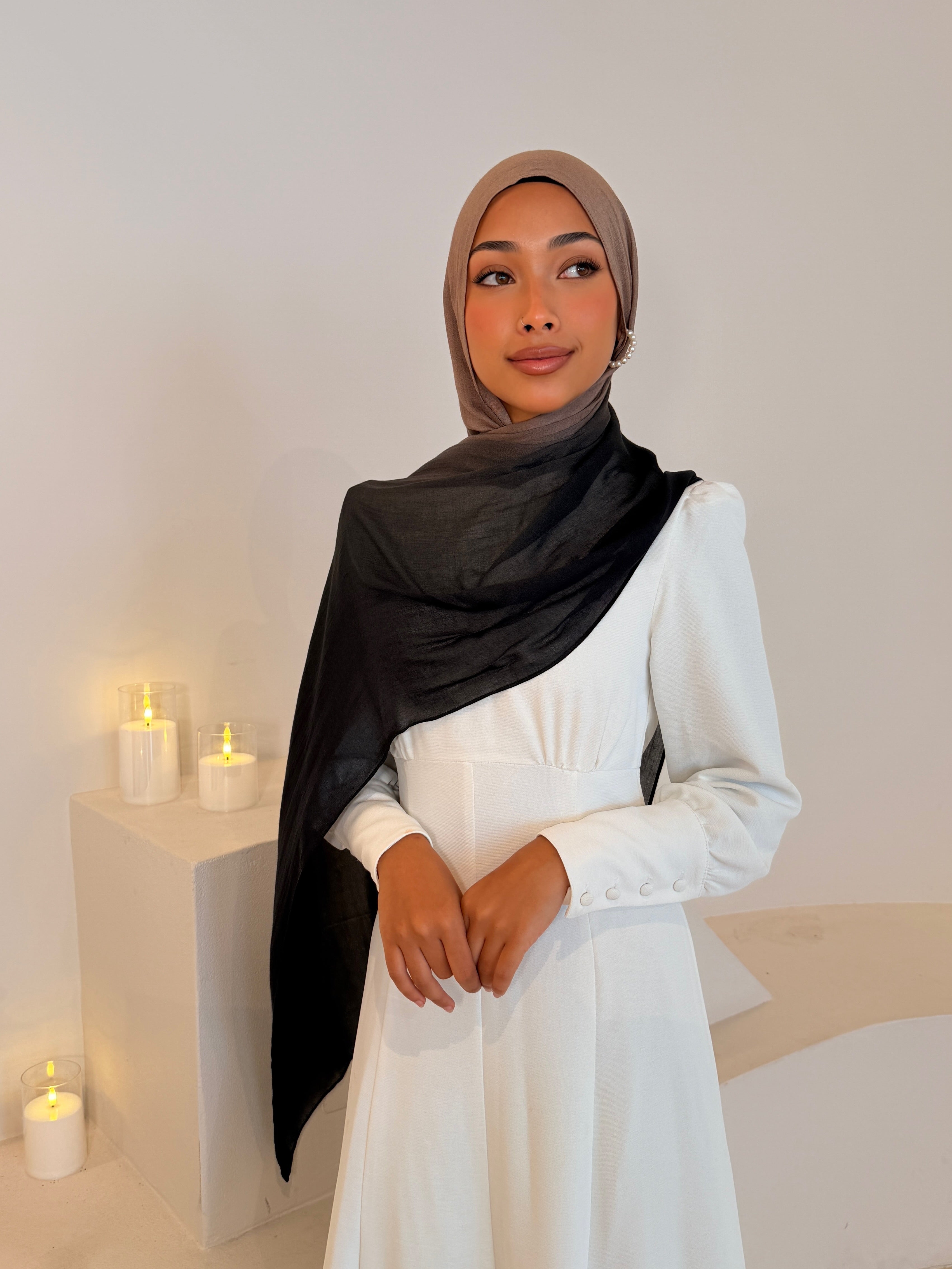 Choco Ombre - Printed Modal Hijab