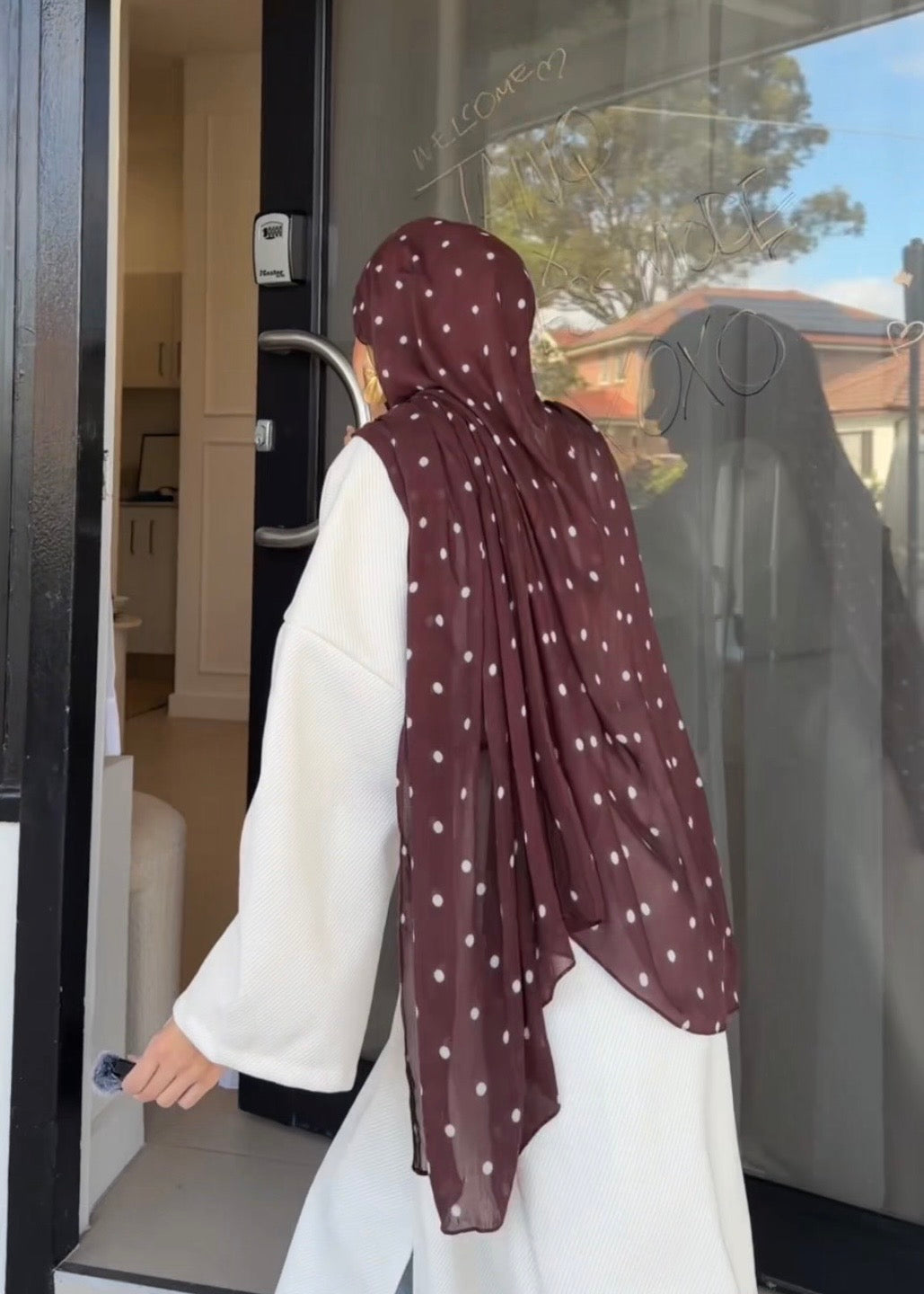 Chocolate Polka - Printed Modal Hijab