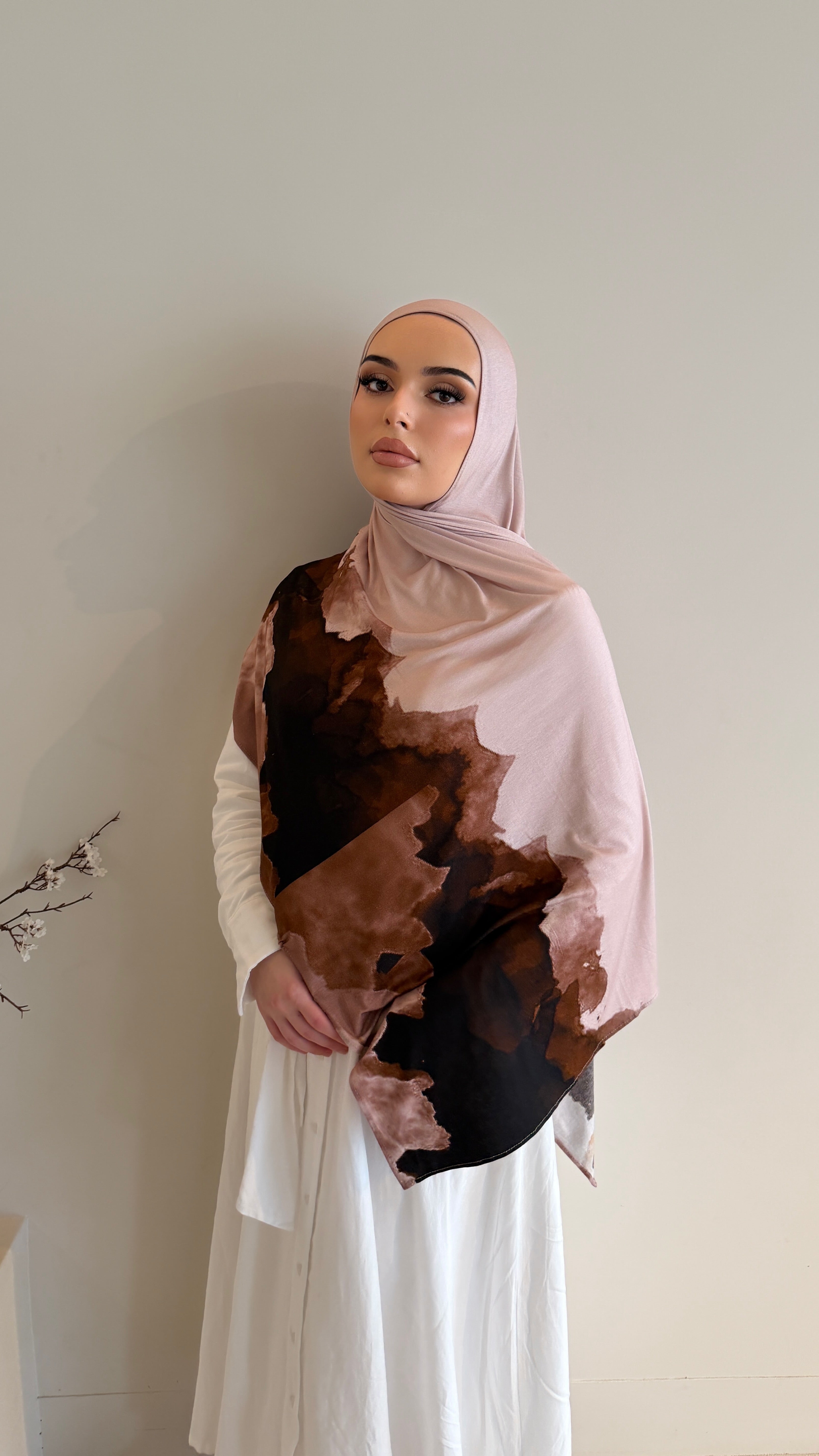 Mocha Ink Ombré - Printed Jersey