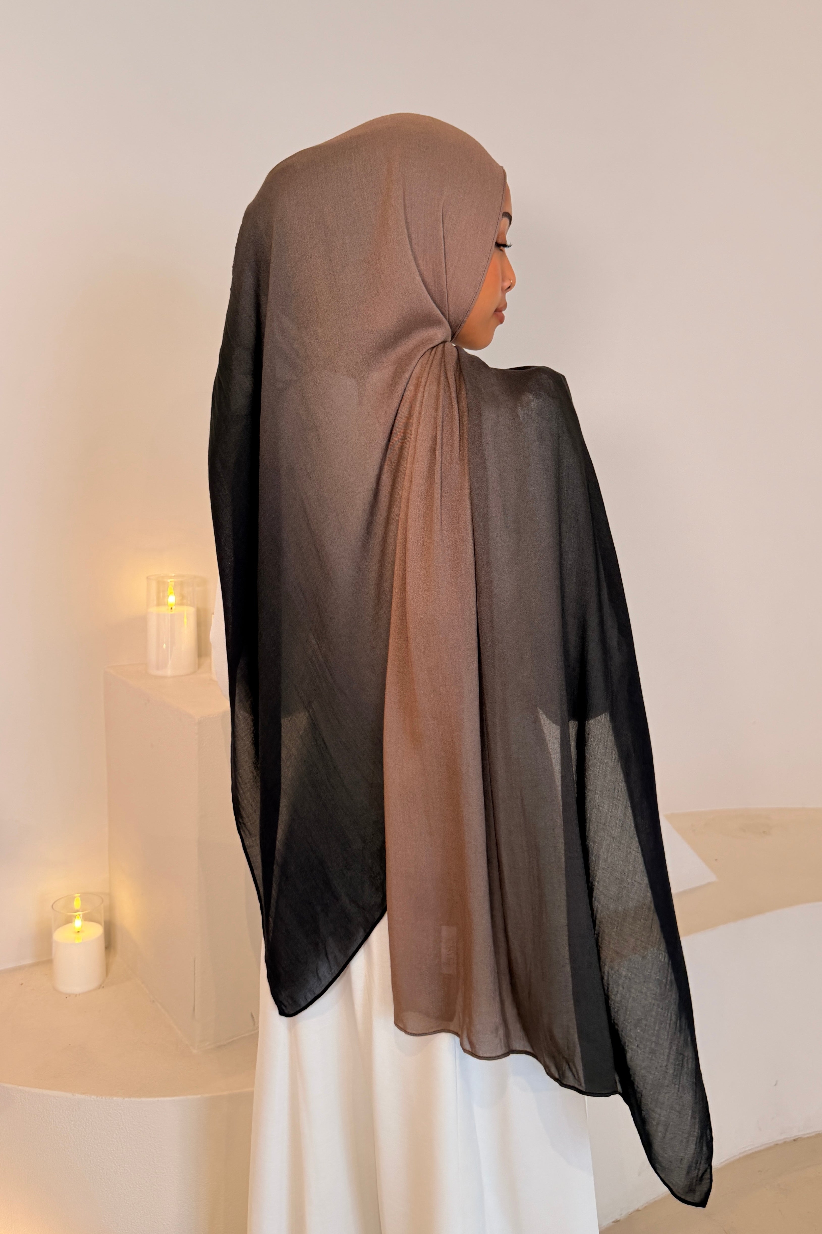 Choco Ombre - Printed Modal Hijab