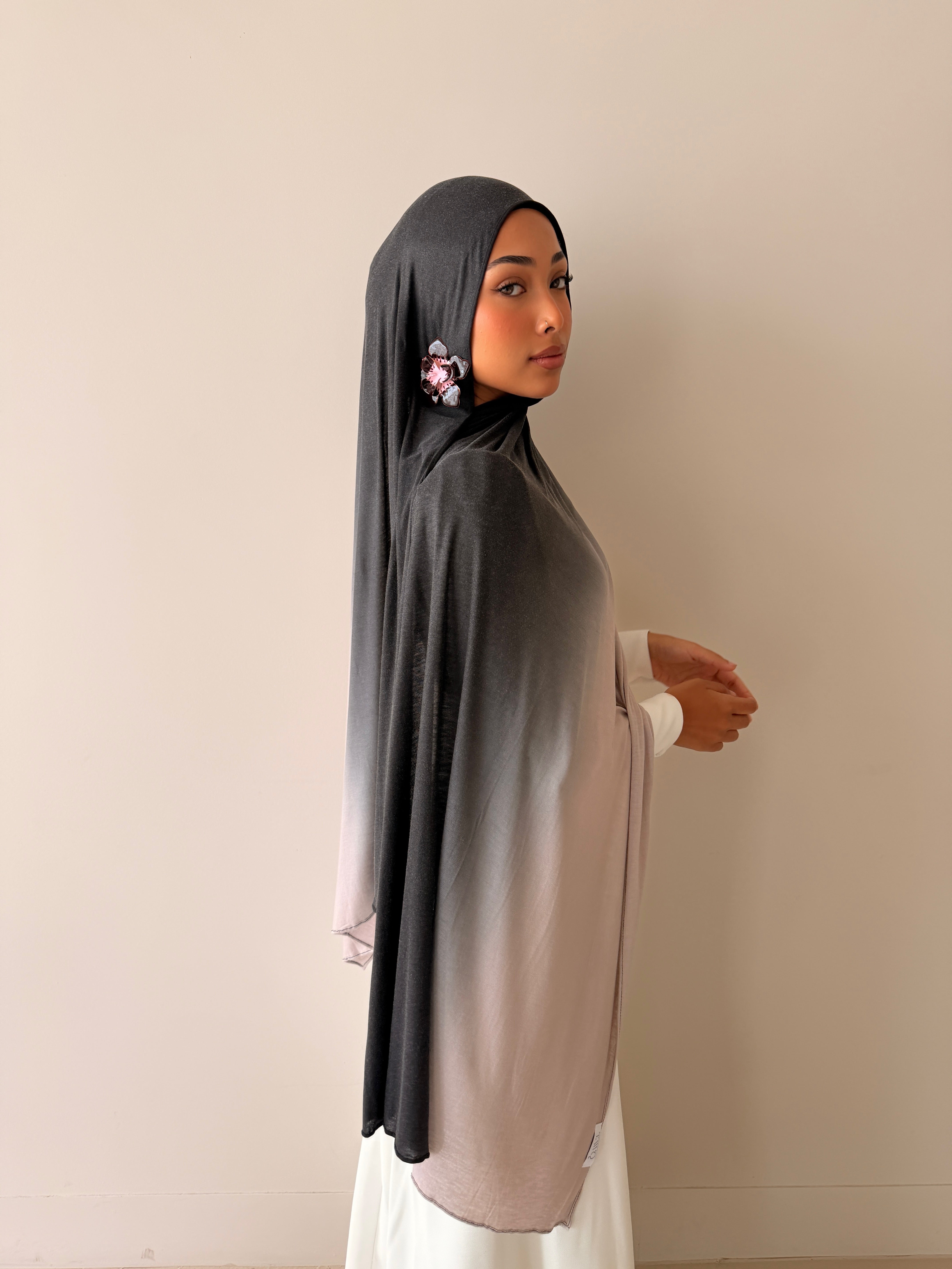 Smoked Pearl Ombré - Printed Jersey