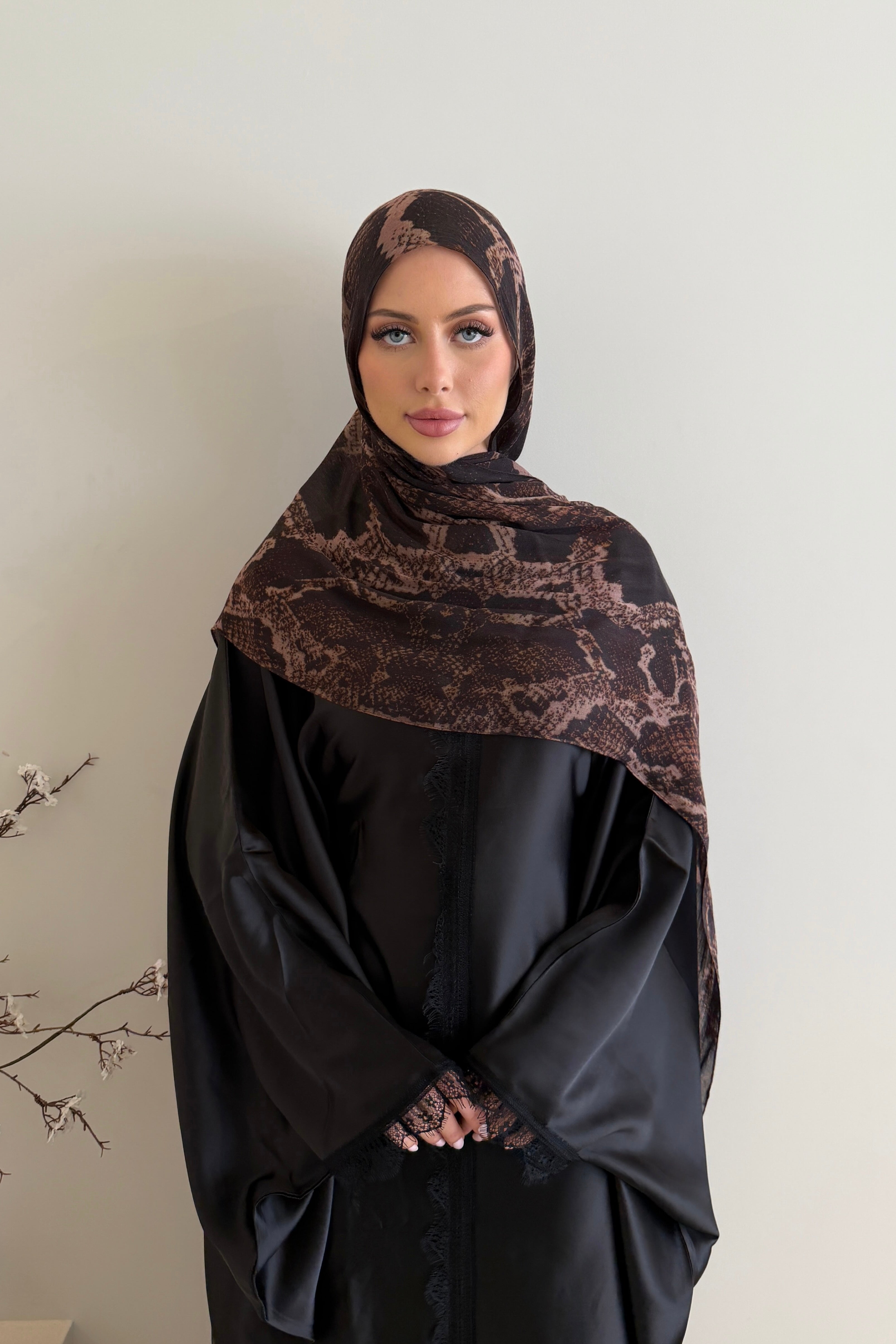 Mocha Python - Printed Modal Hijab