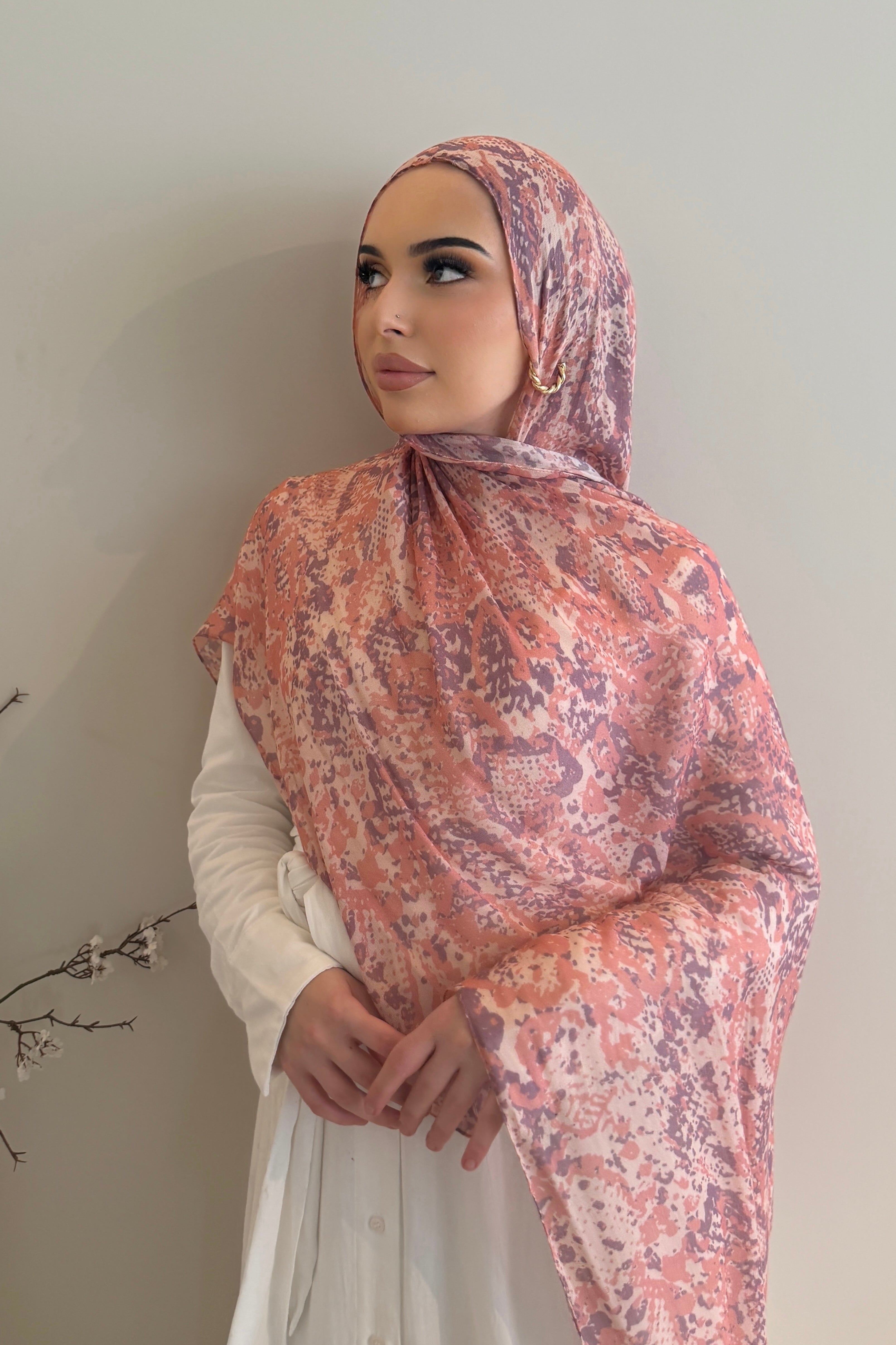 Pink Python - Printed Modal Hijab