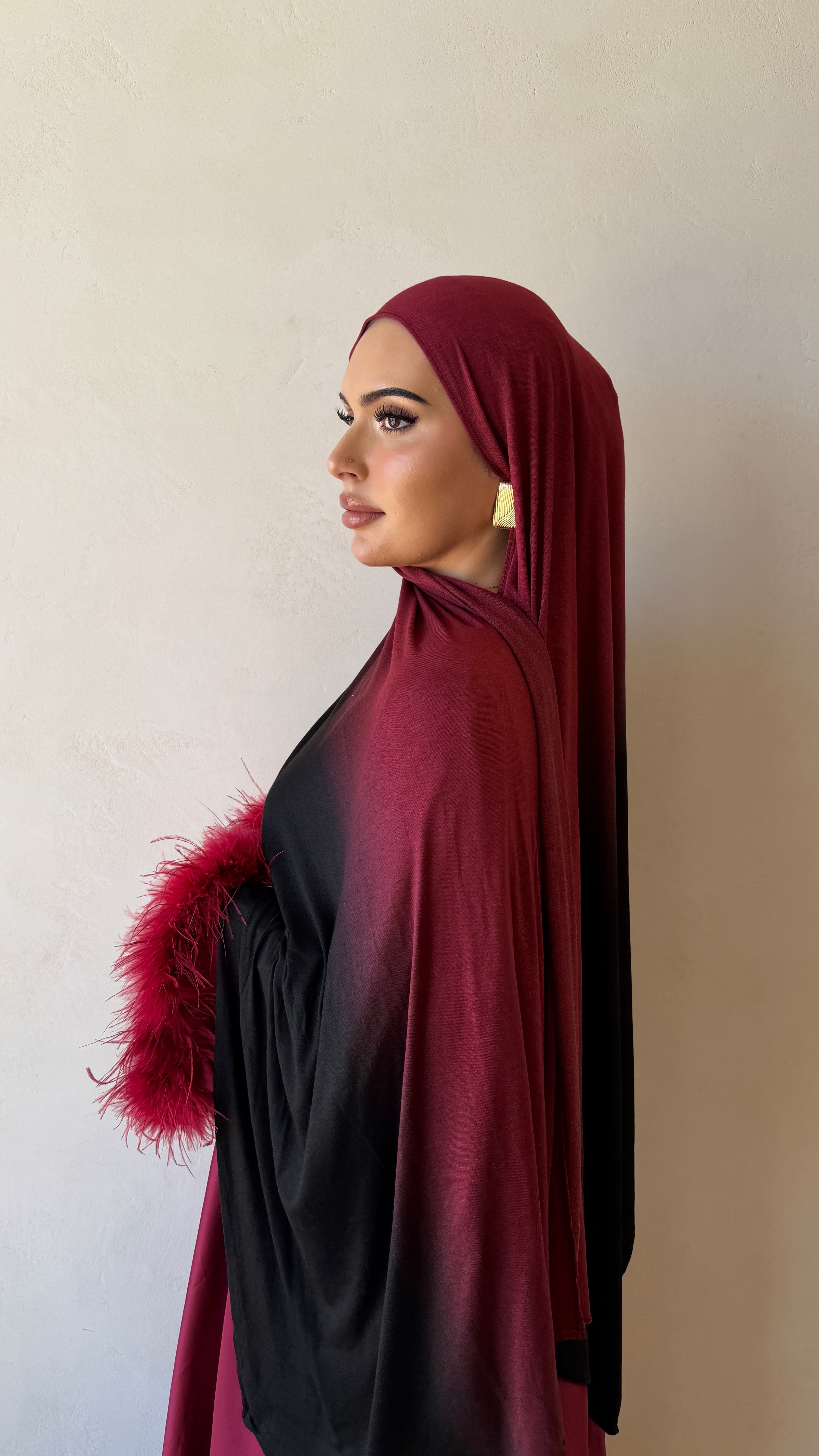 Rouge Ombré - Printed Jersey