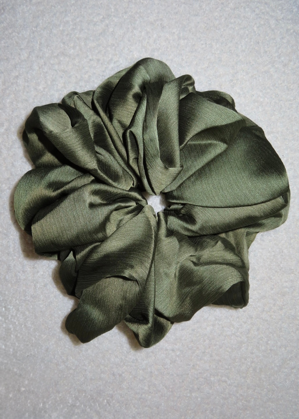 Olive Satin scrunchies