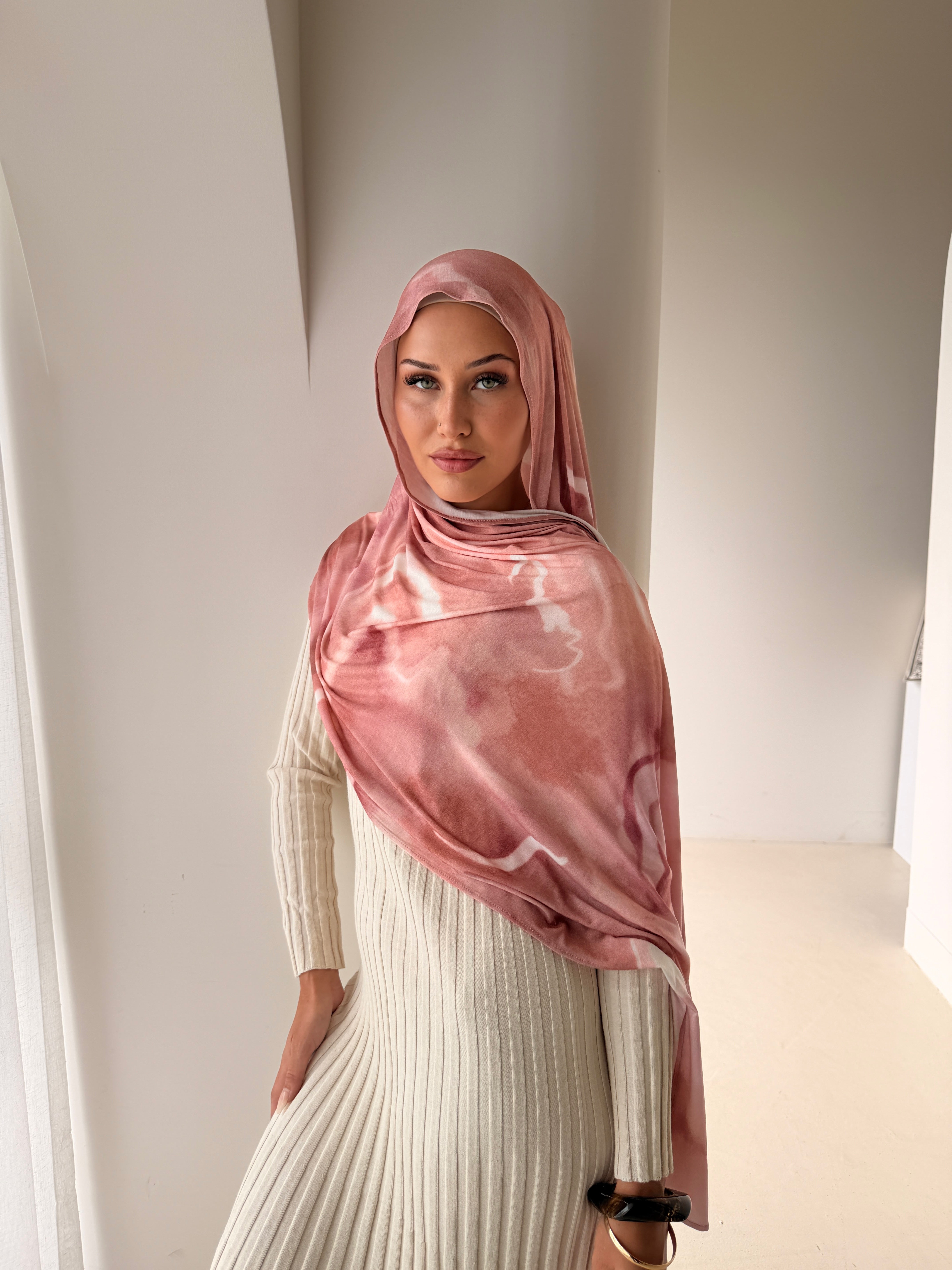 Blush Swirl - Printed Jersey